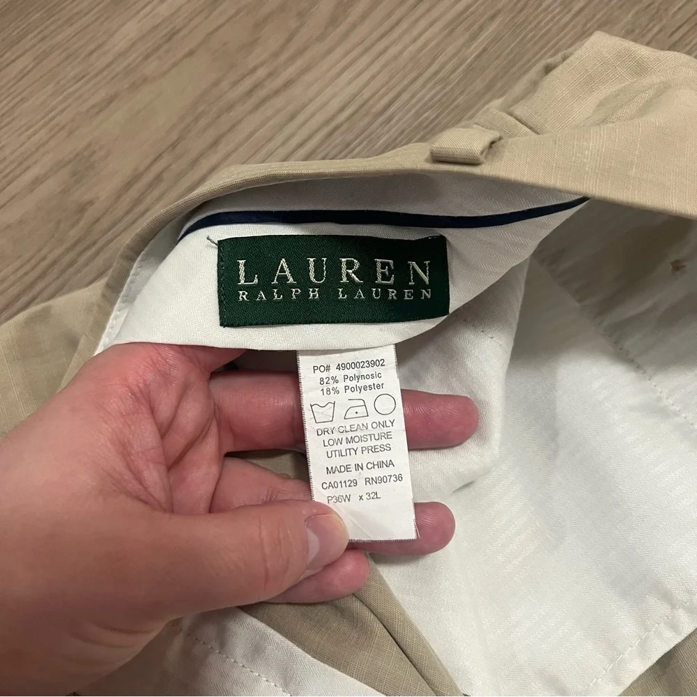 Lauren Ralph Lauren Tan Dress Pants 36x32